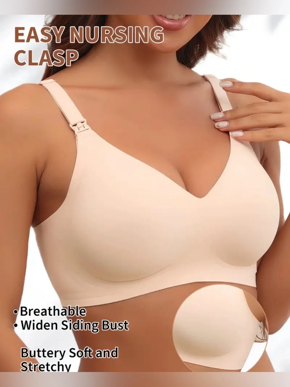 As Fairy Abricot Maternity Nursing Bra M NWT